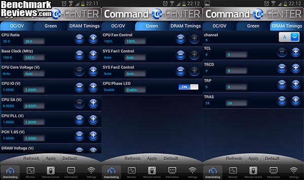 MSI Z77A G45 Gaming Motherboard Android Command Center