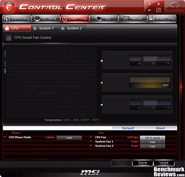 MSI Z77A G45 Gaming Motherboard Control Center