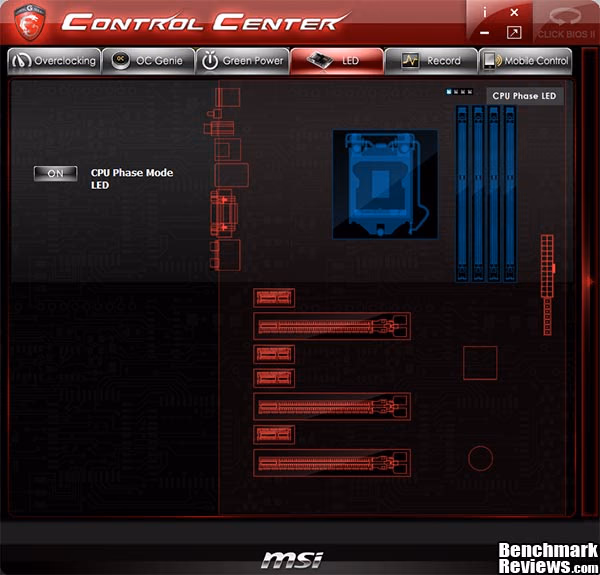 MSI Z77A G45 Gaming Motherboard Control Center
