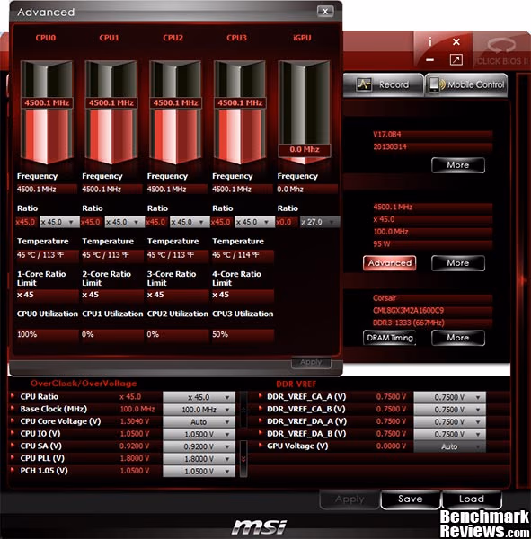 MSI Z77A G45 Gaming Motherboard Manual Overclock