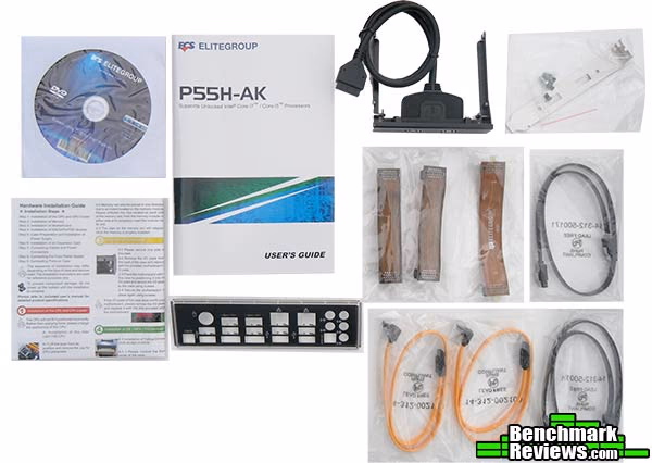 ECS ELITEGROUP P55H AK Motherboard, accessories