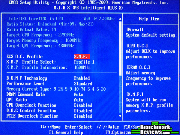 ECS ELITEGROUP P55H AK Motherboard BIOS OC XMP