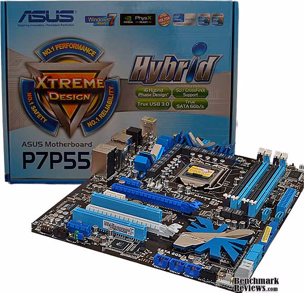 ASUS P7P55D E Pro Motherboard Box And Mobo