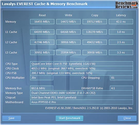 ASUS P7P55D E Pro Motherboard Everest Chipset Report