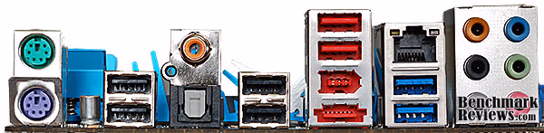 ASUS P7P55D E Pro Motherboard IO Panel