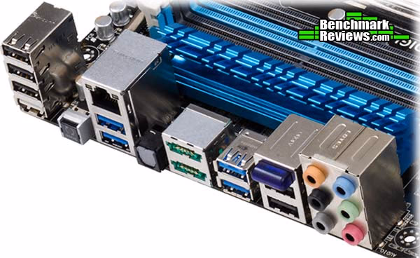 ASUS P9X79 Pro Motherboard IO, ports