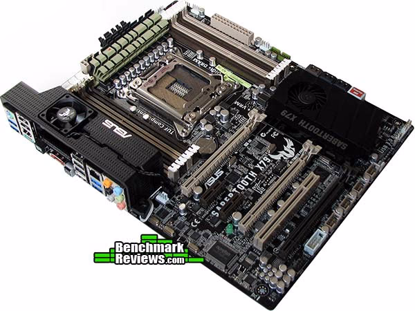 ASUS TUF Sabertooth X79 Motherboard Angle PCI