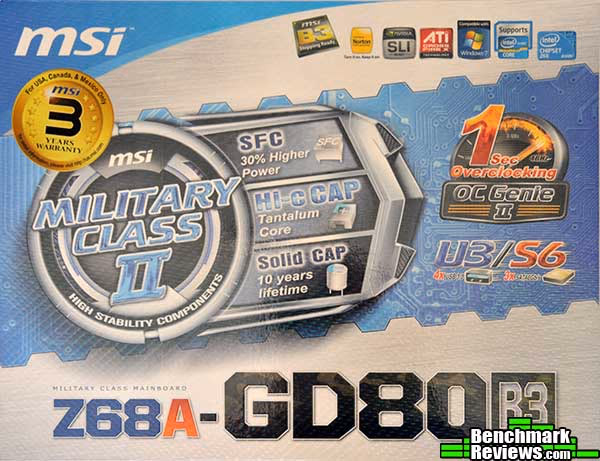 MSI z68a gd80, box