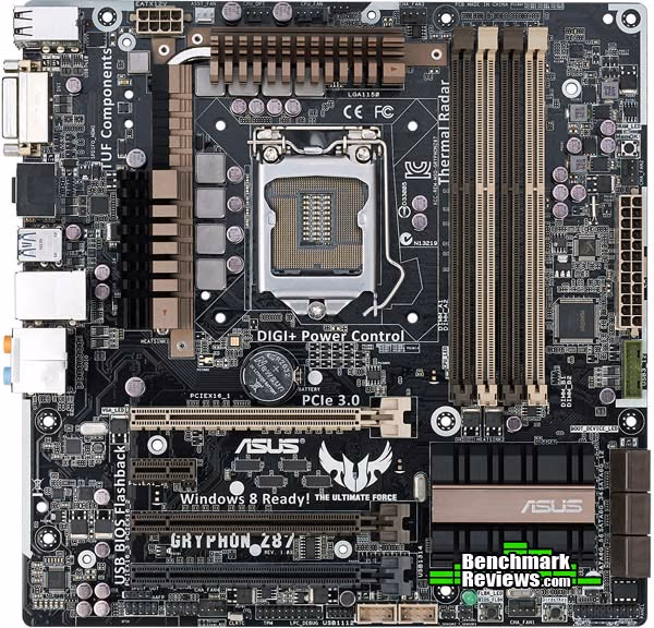 ASUS GRYPHON Motherboard Overhead Intel Z87 mATX
