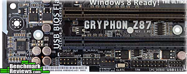 ASUS GRYPHON Motherboard Connectors 2 Intel Z87 mATX