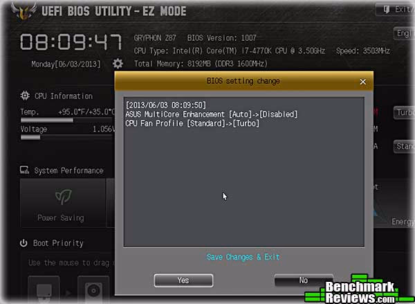 z87 Gryphon Bios Setting Change