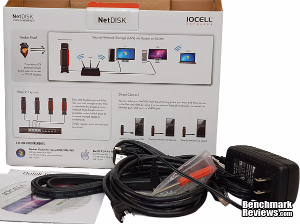 IOCELL Networks NetDISK 351UNE NDAS Box Back W Access