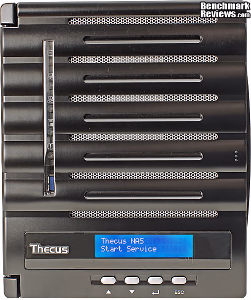 Thecus N5550 NAS Server Front Lights On