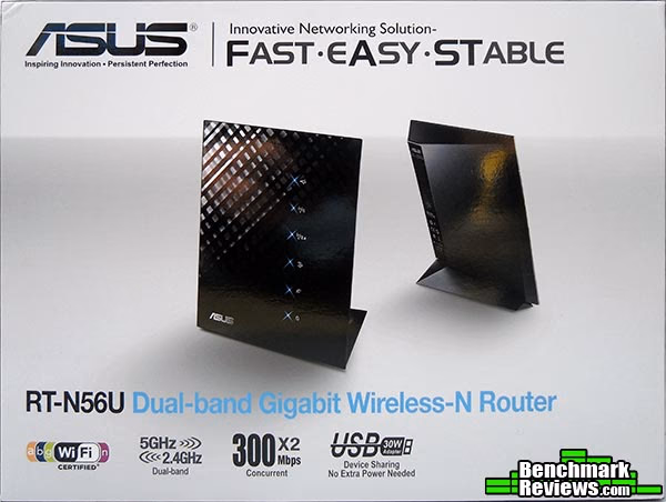 ASUS RT N56U Dual Band Wireless N Gigabit Router Box, front view