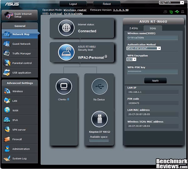 ASUS RT N66U Dual Band Wireless N900 Gigabit Router Settings