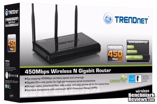 TRENDnet 450Mbps Router, box