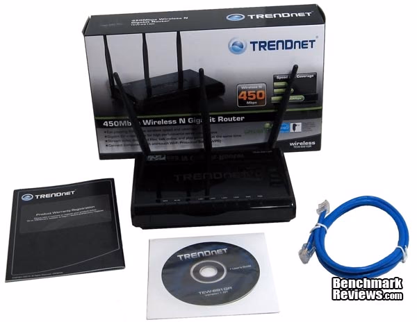 TRENDnet 450Mbps Router Items Included