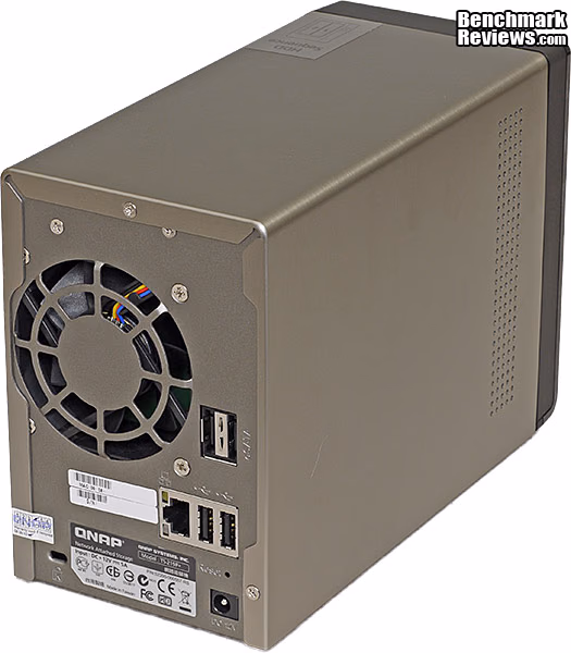 QNAP TS 219P Turbo NAS Server, back view