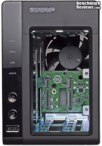 QNAP TS 219P Turbo NAS Server Front Bay Empty