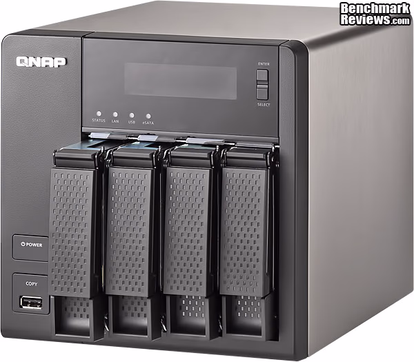 QNAP TS 419P II Turbo NAS Server Right, front view