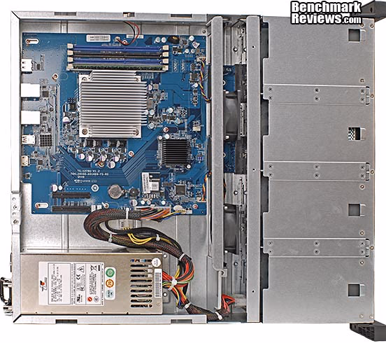 QNAP TS 870U RP NAS Network Storage Server 16 Cover Off, top view