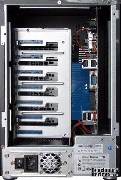 Thecus n7700 Nas Open, back view