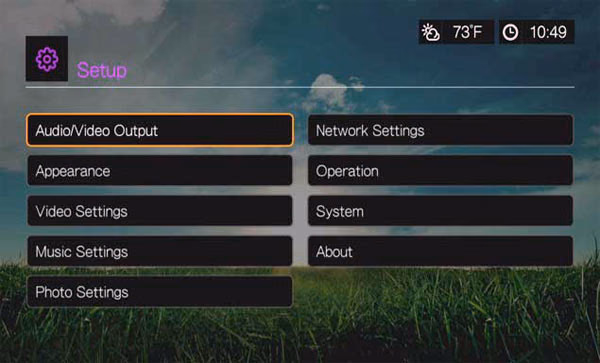 WD TV Live Media Player Menu Setup