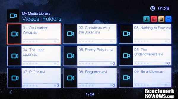 WD TV Live Media Player Menu Video Library