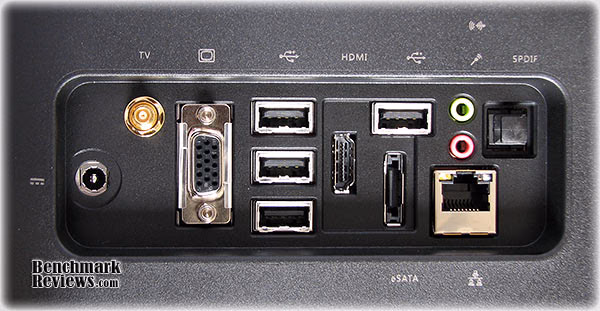 MSI Wind Top AE2220 Nettop Rear, ports