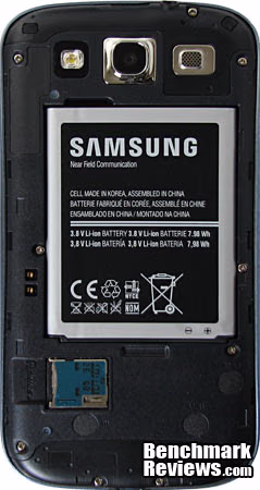 Samsung Galaxy S3 Smartphone Open, rear view