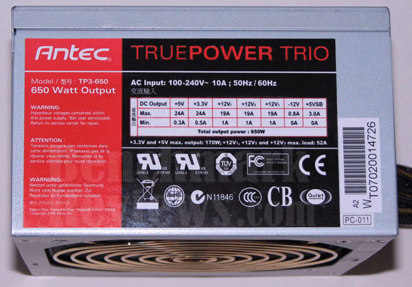 Antec TP3-650 Revision A2