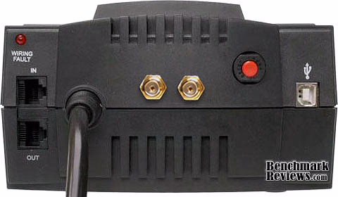 CyberPower UPS Battery Backup CP825AVRLCD, front view
