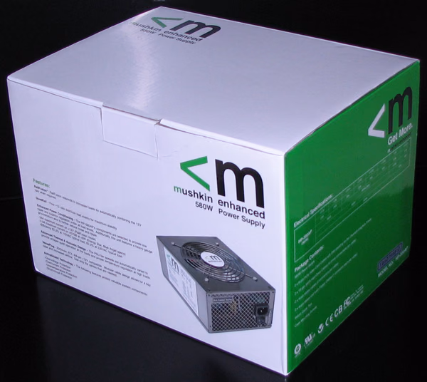 Mushkin HP-580AP Retail Packaging: Back