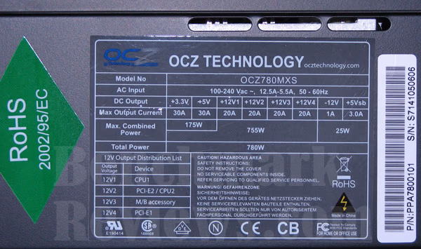 OCZ ModXStream 780W Modular PSU OCZ780MXS 