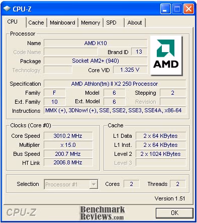Athlon II x2 250 Cpuz Cpu