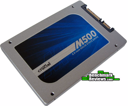Crucial M500 Solid State Drive, angle view