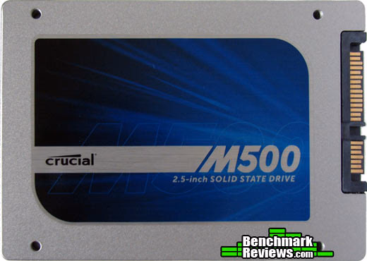 Crucial M500 Solid State Drive, top view