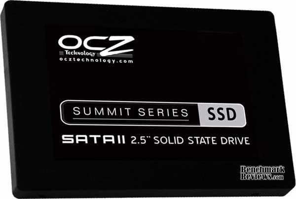 OCZ Summit MLC SSD Top, angle view