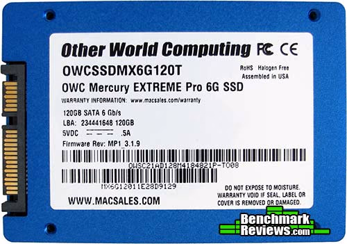 OWC Mercury Extreme Pro 6G SSD, bottom view
