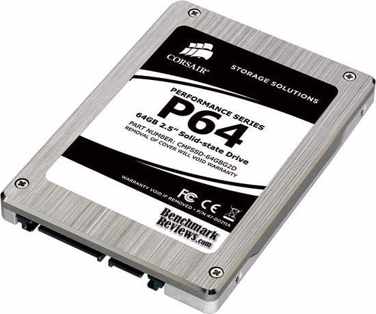 Corsair P64 SSD CMFSSD 64GBG2D, angle view
