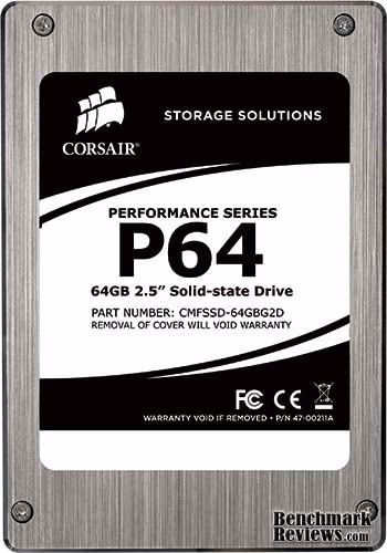 Corsair P64 SSD CMFSSD 64GBG2D, top view