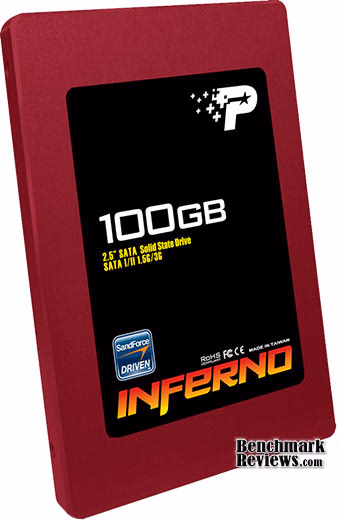 Patriot Inferno SandForce SSD, angle view