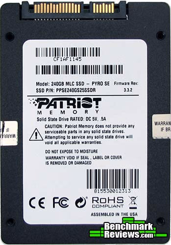 Patriot Pyro SE SSD PPSE240GS25SSDR, back view
