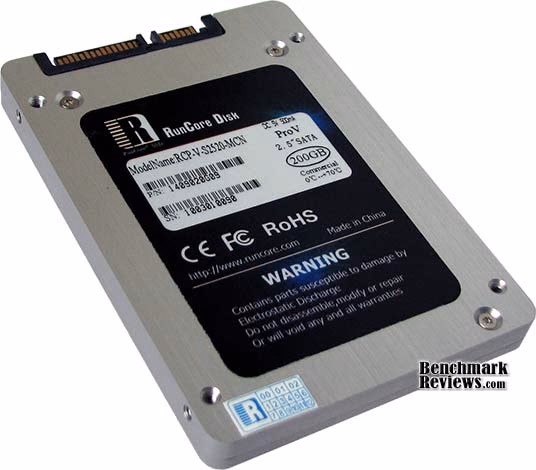 RunCore Pro V SSD Label, angle view