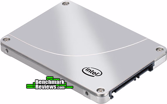 Intel SSD 320 Solid State Drive, angle view