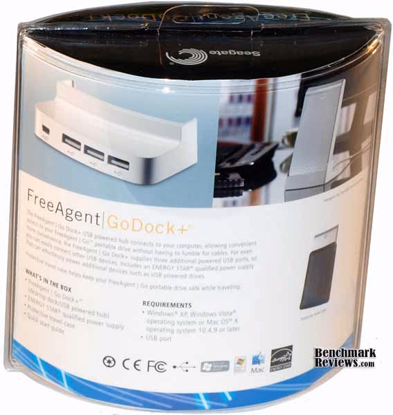 Seagate FreeAgent Go DockBox, back view