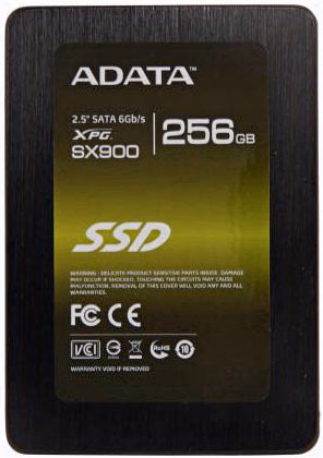 ADATA XPG SX900 SSD, top view