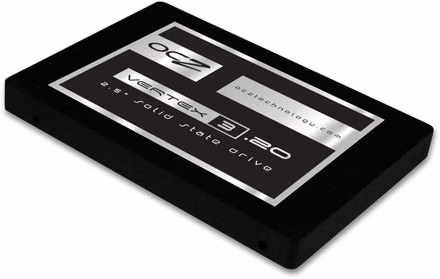 OCZ Vertex 3.20 120GB Solid State Drive, angle view