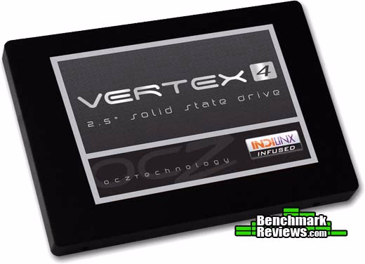 OCZ Vertex 4 Indilinx Everest SSD VTX4 25SAT3, angle view