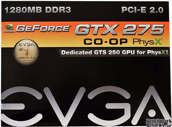 EVGA gtx275 Coop Phsyx, box